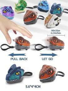 Voiture jouet dinosaure pour garçons et filles, porte-clés, pendentif de sac d'école, pendentif d'arbre de Noël, figurines de dinosaures Jurassiques cartoons tels que le Tyrannosaure Rex, le Tricératops, le Vélociraptor, l'Ankylosaure, le Spinosaure, le Carnotaure. Pendentifs de jouets, porte-clés. Idéal pour des cadeaux de fête intéressants et raffinés pour les enfants.