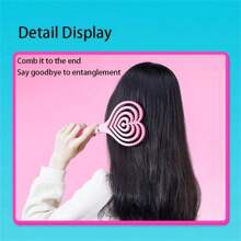 Pente de osso fofo em formato de coração da série Barbie, artefato de massagem para cabeça, design de suspensão fofo, escova de cabelo para cabelos cacheados, escova de cabelo grossa, ferramentas de modelagem