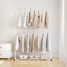 Perchero vertical para el hogar de color crema, soporte para colgar ropa de estilo nórdico multifuncional para el balcón, sencillo para apartamentos de alquiler
