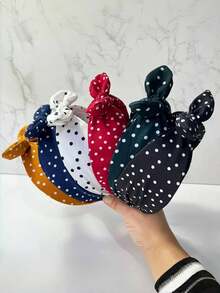 1件复古简约蝴蝶结发箍，新款时尚宽边发圈，百搭高端发饰，发带头箍，发圈头饰，美妆家居发饰 - 彩色 - 查看 16