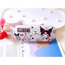 Sanrio 2 Stücke Sanrio Brillenetui für Hello Kitty, My Melody, Kuromi, Cinnamoroll - süßer Katzen-Muster, Kunstleder, stoßfest und druckbeständig, modisches Design für den täglichen Gebrauch, Sanrio