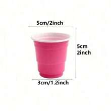 10/50/100pcs 2oz Pink Shot Cups, Hot Pink Party Cups, Bachelorette Party, Birthday Party Cups, Jello Shots, Shower, Hot Pink Party Favors, Pink Party, Party Shot Glasses Mother's Day Graduation
