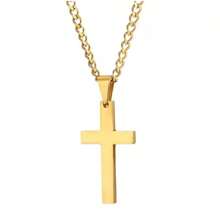1 buc colier cu pandantiv cruce la modă pentru bărbați - cadou perfect de purtare zilnică pentru iubit, prezintă farmecul personalizat și îmbunătățește stilul! Cadou de Ziua Tatălui, școală, accesorii de Halloween, punk
