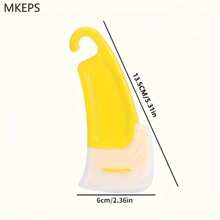 3pcs Silicone Kitchen Scraper Set -  Non Scratch Spatula And Dishwashing Brush For Pots Pans Baking And Cake Removal - Bright Yellow Flexible Scrubbers With Ergonomic Easy Clean Design For Cooking And Cleaning