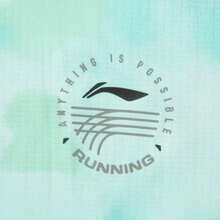 LI-NING 李宁男士短袖跑步T恤，2025新款，跑步系列。吸湿排汗透气，夏季针织运动服。ATSV091 - 白/螢光黃綠/竹翠綠滿底印 - 查看 4