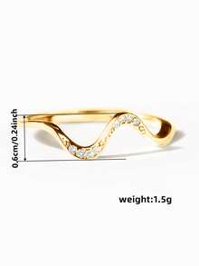 1入組簡約S925純銀戒指，女性結婚珠寶首飾