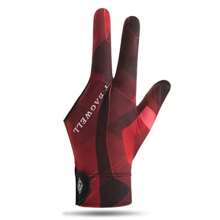 1 pieza Guantes profesionales de billar para hombres con tres dedos, de seda de hielo transpirable y antideslizante, set individual para mano izquierda, guantes de tenis de mesa para mujeres T3