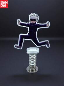 bandai Bandai Anime Jiu Jitsu Kaisen Gojo Sato Shake Frame Model, Double-Sided Transparent Acrylic Tabletop Decoration, Stress Relieving Toy, Car Decoration, Spring Swing Piece, Suitable For Vehicle, Office Desk And Bicycle Decoration, Perfect Party Gift&Birthday Surprise Gift, Ideal Choice For Christmas, Halloween And Thanksgiving Gifts. Back To School