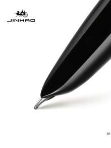 1pc Jinhao 86 Classic Retro Fountain Pen With Pouch, Balanced Weight, Silvery Arrow Clip, Ultra Fine Nib, For Office, School, Daily Writing, 4 Colors To Choose From, Ink Not Included Back To School