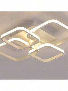 简约现代时尚组合书房卧室天花板灯具，个性化创意方形 LED 客厅吸顶灯 - 彩色 - 查看 4