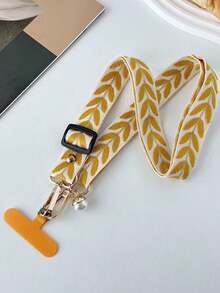 （2 个可调节紧固件随机）可调节绿叶手机挂绳，配有仿珍珠吊坠，适合工作 ID 或休闲使用，可作为送给母亲、家人、朋友、生日、节日的礼物，手机挂饰，手机链 - 彩色 - 查看 7