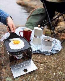 Sterno Foldable Portable Camping Stove - Easy-To-Assemble Outdoor Cooking Stove For Camping, Picnics, Tailgating &Amp; Emergencies - Silver - White - View 5