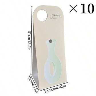 10pcs Bouquet Packaging Box, Single Flower Box, Hand-Held Flower Box, Folding Flower Box, DIY Creative Gift Card For Hand-Held Flower Arrangement, Teacher's Day, Mother's Day, Birthday Party, Opening Season Flower Packaging Box