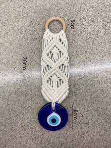 1 pièce Décoration d'œil mauvais bleu, ornement mural de style simple, peut être utilisé comme pendentif ou charm de voiture