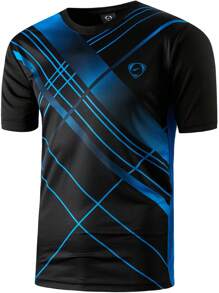 jeansian 1pc Boyfriend Style Men's Sporty Slim Fit Short Sleeve T-Shirt For Tennis, Golf, Bowling, Badminton, Running, Quick-Drying Shirt LSL133