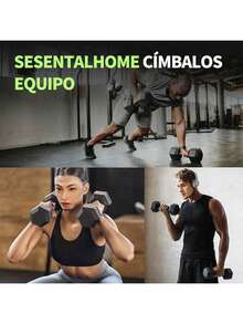 1pcs Pesas para Hacer Ejercicio Mancuernas para Gym,Gimnasio en Casa,Crossfit,Ejercicio Aparatos 25/30/35LB - Negro - Ver 11