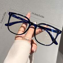 4-Piece Blue Light Glasses Women Set | Unisex Minimalist Style | Ideal For Reading & Computer Use | Multiple Color Combinations | Stylish Fashion Accessories For All Occasions Large-Frame Glasses