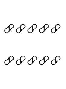 20/10pcs Sturdy And Reliable S-Shaped Hooks - Double Opening Design, Flexible And Easy To Use, Multifunctional Decorative Hook, Suitable For Outdoor And Daily Carry, Various Packaging Zippers For Luggage Decoration Fixing