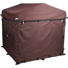 Dog Kennel Sunshade, All-Weather Side Panel, Fits 2.5x2.5x3-FT Kennel, Burgundy - 酒紅色 - 查看 2
