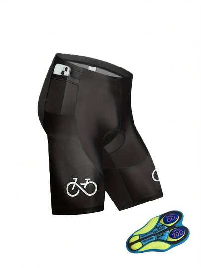 Cykelshorts Cykeltights Triathlon 2D Gel Vadderade Pro Lycra Cykelshorts Med Fickor Andningsbara Herr Mountainbike Shorts