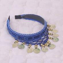 1 Pc Girls Hair Hoop Hair Bands Head Chain Headpiece Headband Belly Dance Costumes For Women Headwear Dance Head Inserted Dance Hair Comb Stage Performance Accessories Head Hoop Crown