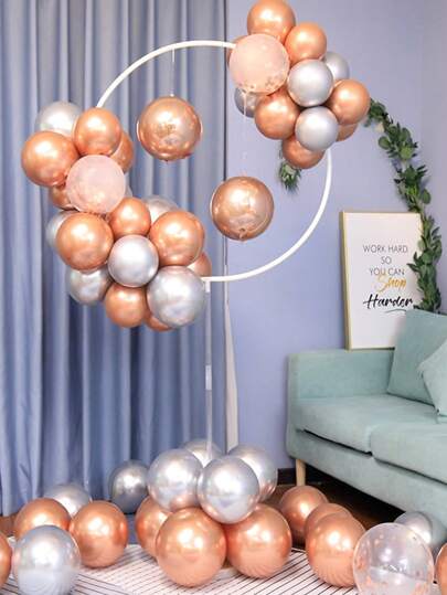 1pc Round Balloon Rack Stand For Wedding Party Decorative Balloon Holder, Does Not Include Balloons