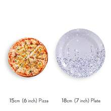 7-Zoll und 9-Zoll Einweg-Partypappteller, grau und silber glitzernder Diamant-Muster Einweg-Partygeschirr, Einweg-Pappteller für Partydesserts, geeignet für Prinzessinnen-Geburtstagsfeiern, Feiern, Partydekoration