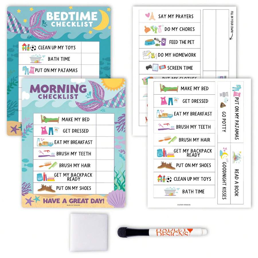 Day & Night Routine Charts, Educational Charts, Daily Schedule, Night ...
