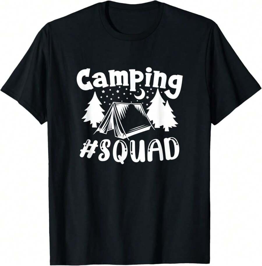 Camping  : Funny Camping Gifts For Women T-Shirt%GL Hostess Gifts - Black - View 1