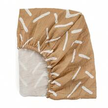 1 件婴儿摇篮床笠，透气棉布摇篮床垫，带可拆卸可洗罩，适合各种体型