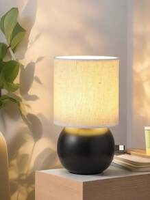 1PC Antique Style Black Table Lamp, Non-Woven Lampshade, Warm Light, USB Powered, Suitable For Living Room, Bedroom, Study, Dining Table, Desk, Office And Other Home Ambience Feeling Table Lamp, LED Table Lamp, Desk Lamp, Reading Lamp, Bedside Lamp