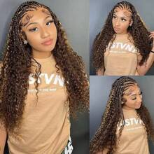 P4/27 深波浪真人发束 渐变色高光棕色 1 束 3 束 深卷波浪接发 双纬 10A 雷米发