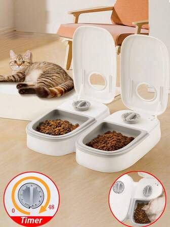 Pet Timer Automatic Feeder, Timed Quantitative Automatic Feeding, Food Wet And Dry Separate Feeding, Out Of The House Without Worrying About Forgetting To Feed The Pet