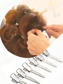 24 kẹp tóc cá sấu, kẹp đơn 1,8 inch, phụ kiện tóc dùng để tạo kiểu tóc, nhuộm tóc, màu bạc, phụ kiện đội đầu. - Bạc - Xem 3