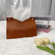 1 duże pudełko na chusteczki ze sztucznej skóry, odpowiednie do samochodu, biura i użytku na zewnątrz z dozownikiem w kształcie litery V, dekoracja na prezent na Boże Narodzenie/Halloween