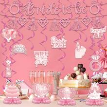 Bachelorette Party Banner Decorations - Bridal Shower Party Decor And Supplies Kit Bride,Bachelorette Ideas Bachelor Party Decorations Pack Bachelor Party Photo Backdrop For Honeycomb Centerpiece,Hanging Swirl(3.6*5.9FT/110*180CM)