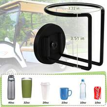 Soporte magnético para taza, soporte magnético para taza de acero inoxidable SUS 304 Durmmur, soporte magnético para bebida para tractor, cortadora, camión, autobús escolar, refrigerador, caminadora, soporte magnético para lata en superficie metálica (1 pieza), vuelta al colegio - Paquete n.° 1 negro - Ver 4
