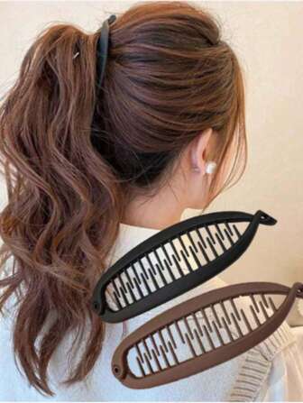 Wave-haarclip, eenvoudige bananenclip, geavanceerd gevoel voor haarvolume, grote verticale clip, een clip voor de achterkant van het hoofd, half opgestoken kapsel met hoge paardenstaart, vrouwelijk kapsel met magisch wapen voor de achterkant van het hoofd, Moederdagcadeau, Moederdag, Moederdagcadeaus Dag Terug naar school