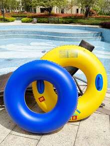 1 件超大加厚游泳圈，防倾覆，初学者游泳圈，男女款，充气水上浮圈 - 彩色 - 查看 9