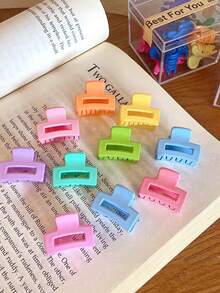 20 Stück neue Candy-Farbe matte rechteckige Haarklammern, Mini-Haarklammern für Frauenhaare, Haarclips, Haarklammern, Haarspangen, Haarklammern, Haarklammern für Herbst/Winter Urlaubsoutfits für Frauen - Verschiedenfarbig - Übersicht 5