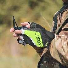 HANDLANDY Framer Work Gloves Open-Finger Carpenters Gloves, Fingerless Gaming Gloves For Tactical Shooting, Airsoft, Hunting, Police Work And Hiking - Green - View 7