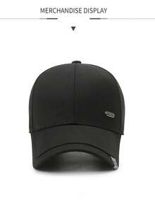 Men's Hard Top Stylish Baseball Cap, New Casual Versatile Sun Protection Sunshade Snapback Hat, Sweat-Absorbent Breathable Outdoor Sports Cap - White - View 4