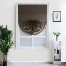 1pc Pleated Zebra Blinds Roller Adhesive Window Shades Foldable Blackout Curtain Non-Woven Blackout Curtain For Bedroom Bathroom Living Room Balcony