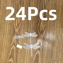 12/24Pcs(12Pcs/Pack) 3D Wall Sticker Dragonfly Party Decoration Festival Supplies Arched Door Decorations DIY Home Room Wedding Decor Table Centerpieces Accessories Valentine's Day Mother's Day 12 Themes For 12 Festival