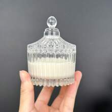 VICKYO VICKYO 6 Sets Scented Candle Set, Votive Candle With Candle Holders And Lids, Thank You Tags And Blue Ribbon Return Gifts, Wedding Party Favors And Decoration