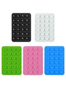 3/4个装硅胶粘性手机支架，防滑硅胶粘性手机支架，手机壳支架，免提手机配件，自拍和视频支架，1/2/5/10/50/100个装，多功能手机配件，适用于所有型号 - 彩色 - 查看 27