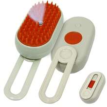 Cepillo de vapor para mascotas, 3 en 1: cepillo, vaporizador y quitapelos para limpieza y acicalado de gatos y perros - Multicolor - Ver 2