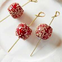 Juego de 200/100/50/10 piezas de pinchos creativos con diseño de frutas, palitos de bambú, cactus y corazones/bolas de cristal, pinchos decorativos elegantes para pasteles, aperitivos, frutas, adecuados para diversos eventos y fiestas