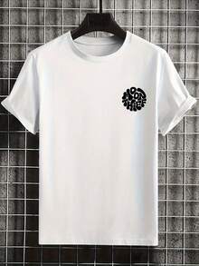Men's Summer Short Sleeve Printed-Shirt - White - View 8