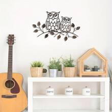 POSIGLOWTH 1pc Iron Metal Laser Cut Wall Decor, Silhouette Art, Crossborder Ecommerce Standalone Site Metal Iron Art Owl Decor, Indoor Outdoor Wall Hanging Craft Decor